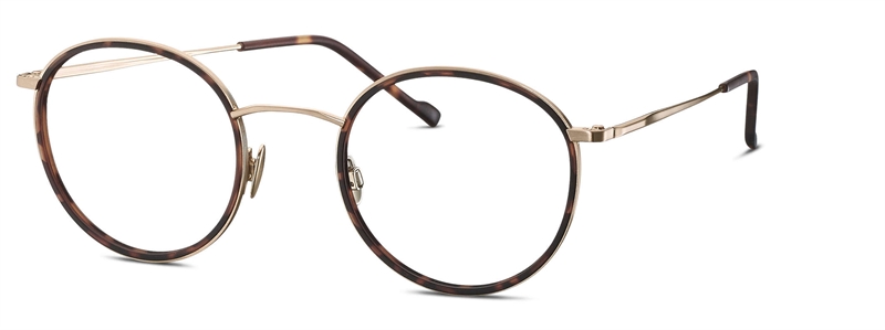 Titanflex 820914 Brillestel (Form: Rund - Farve: Guld)