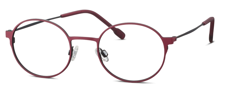 Titanflex 830139 Brillestel (Form: Rund - Farve: Rød)