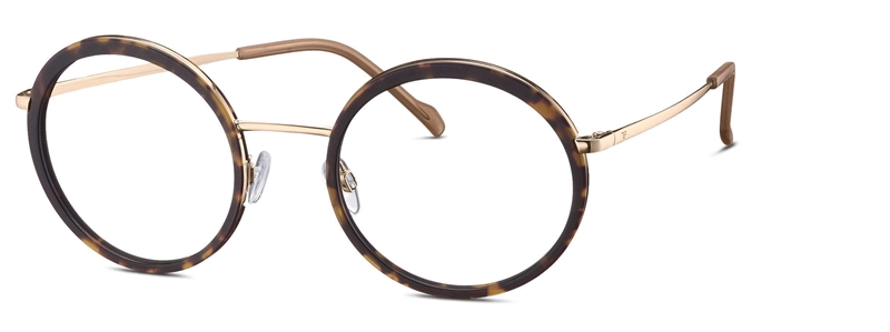 Titanflex 826040 Brillestel (Form: Rund - Farve: Guld)