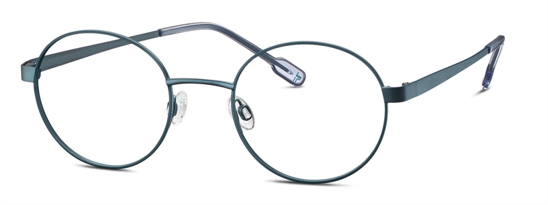 Titanflex 830160 Brillestel (Form: Rund - Farve: Blå)