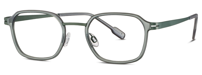 Titanflex 830156 Brillestel (Form: Firkantet - Farve: Grøn)