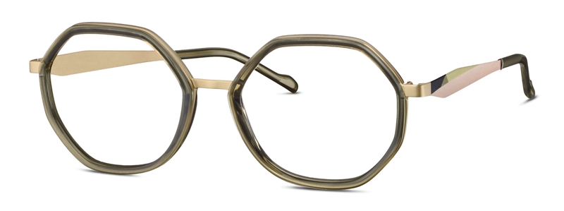 Titanflex 826053 Brillestel (Form: Firkantet - Farve: Guld)