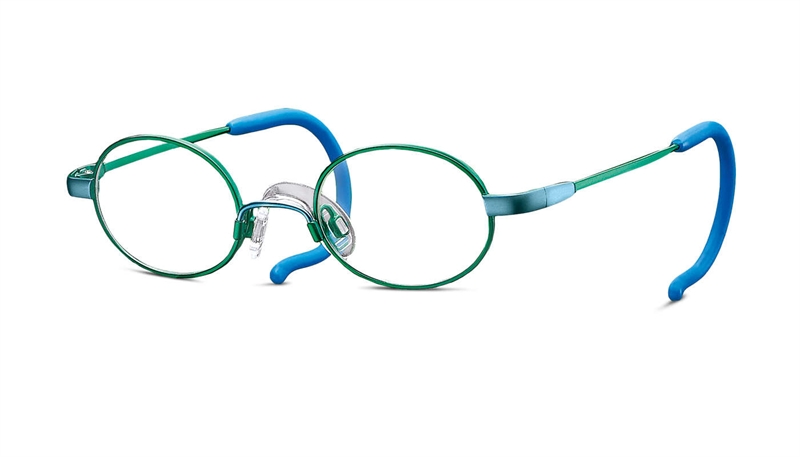 Titanflex 830067 Brillestel (Form: Rund - Farve: Blå)