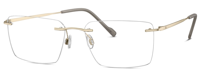Titanflex 823016 Brillestel (Form: Firkantet - Farve: Guld)