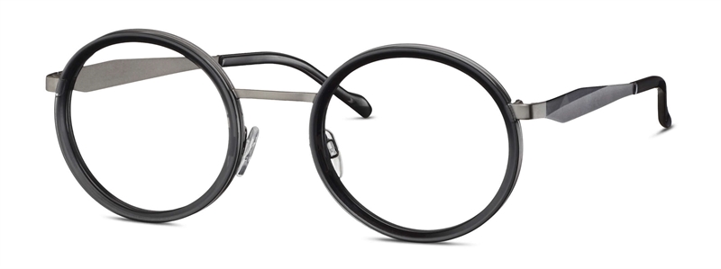 Titanflex 826054 Brillestel (Form: Rund - Farve: Grå)