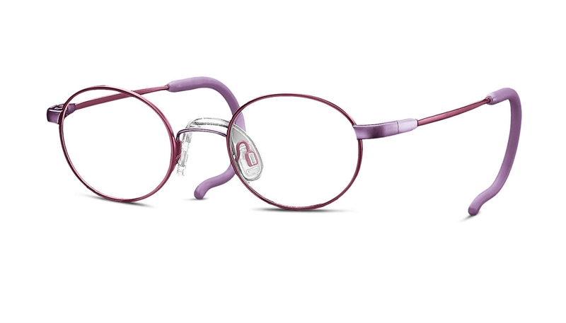 Titanflex 830066 Brillestel (Form: Rund - Farve: Rød)