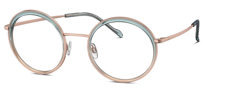 Titanflex 826040 Brillestel (Form: Rund - Farve: Guld)