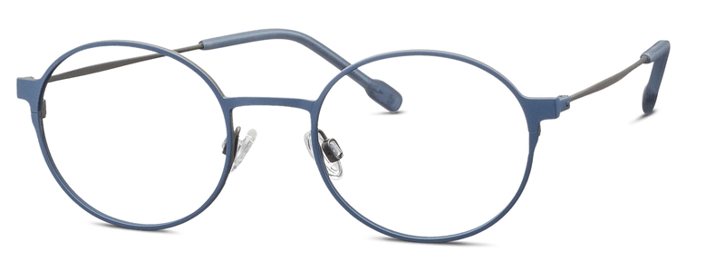 Titanflex 830139 Brillestel (Form: Rund - Farve: Blå)