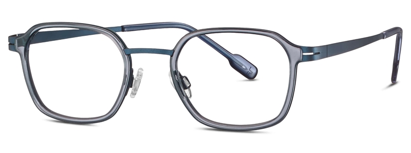 Titanflex 830156 Brillestel (Form: Firkantet - Farve: Blå)
