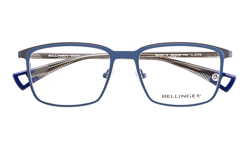 BELLINGER SPRINT-4 Brillestel (Form: Firkantet - Farve: Blå)