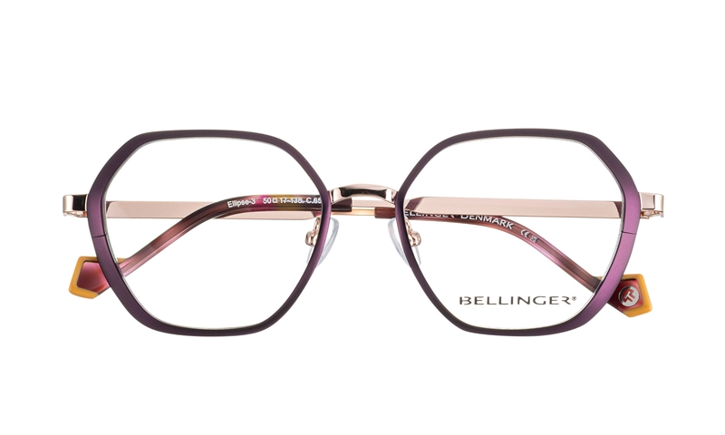 BELLINGER ELLIPSE-3 Brillestel (Form: Summerbird - Farve: Lilla)