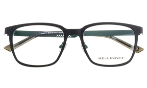BELLINGER SONIC-4 Brillestel (Form: Firkantet - Farve: Sort)