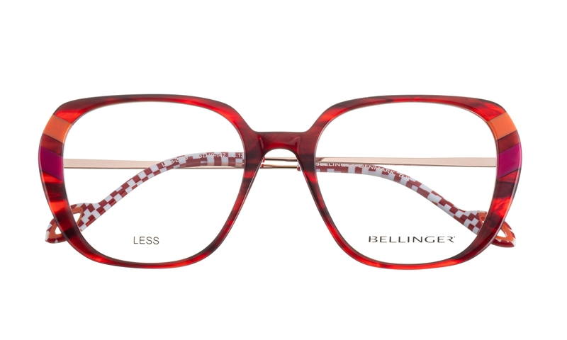 BELLINGER LESS-2589 Brillestel (Form: Summerbird - Farve: Rød)