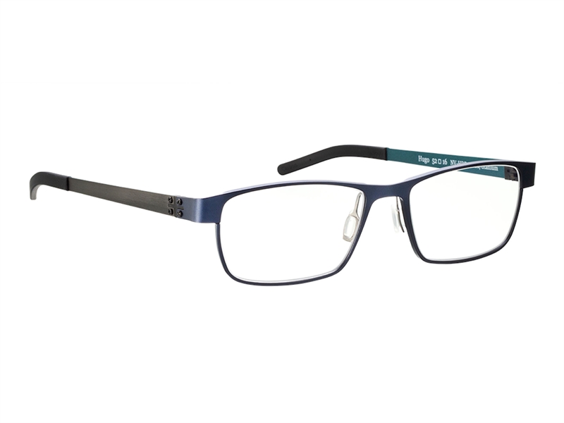 BLAC HUGO Brillestel (Form: Firkantet - Farve: Blå)