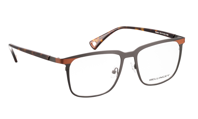 BELLINGER CORNER-2 Brillestel (Form: Firkantet - Farve: Grå)