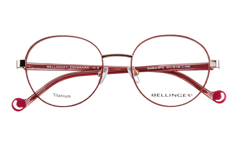 BELLINGER BOLDLINE-SP12 Brillestel (Form: Firkantet - Farve: Rød)