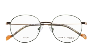 BELLINGER LESS-TITANIUM-1 Brillestel (Form: Rund - Farve: Grøn)