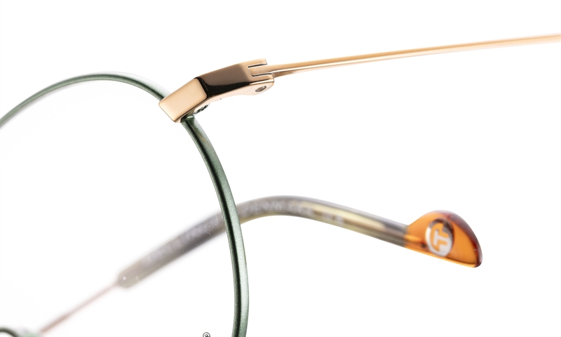BELLINGER LESS-TITANIUM-1 Brillestel (Form: Rund - Farve: Grøn)