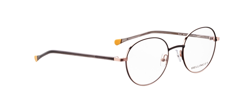 BELLINGER WIRE-1 Brillestel (Form: Rund - Farve: Sort)