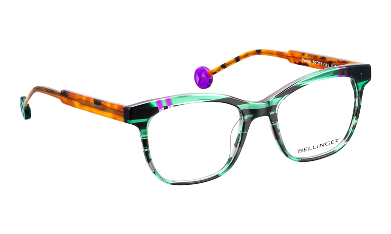 BELLINGER PEACE Brillestel (Form: Firkantet - Farve: Grøn)