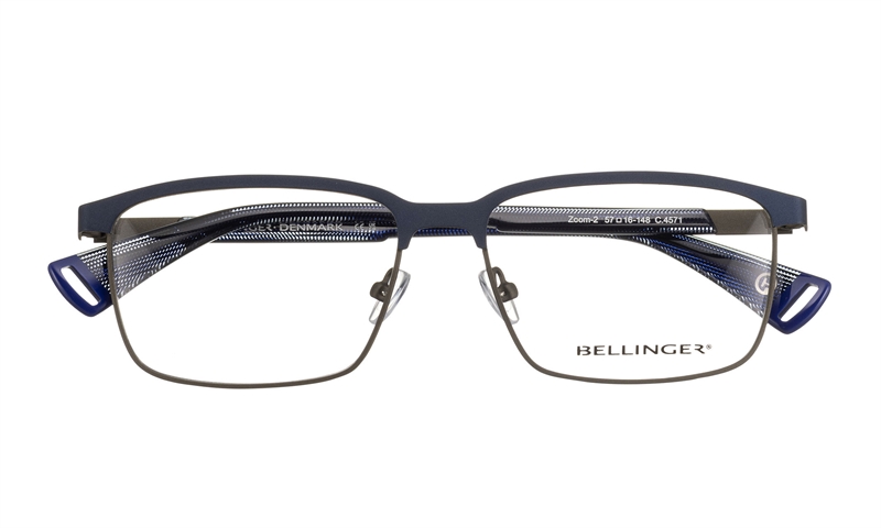 BELLINGER ZOOM-2 Brillestel (Form: Firkantet - Farve: Blå)