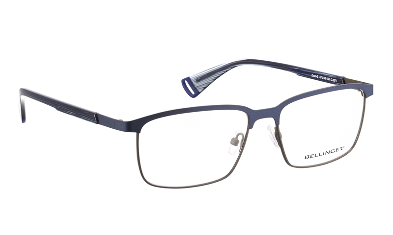 BELLINGER ZOOM-2 Brillestel (Form: Firkantet - Farve: Blå)