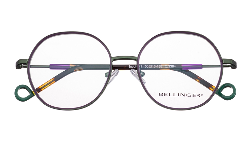 BELLINGER INCOLOR-1 Brillestel (Form: Summerbird - Farve: Grøn)