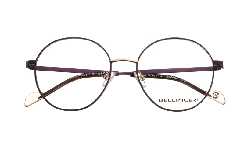BELLINGER KARA-6 Brillestel (Form: Rund - Farve: Lilla)