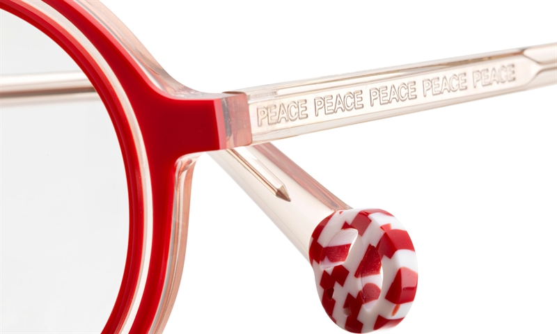 BELLINGER PEACE-2 Brillestel (Form: Firkantet - Farve: Rød)