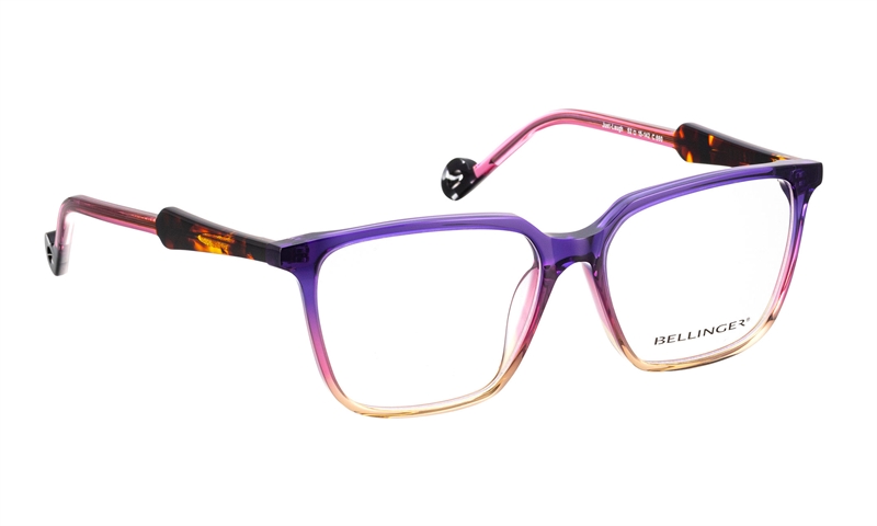 BELLINGER JUST-LAUGH Brillestel (Form: Firkantet - Farve: Lilla)