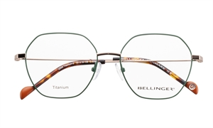 BELLINGER LESS-TITANIUM-2 Brillestel (Form: Summerbird - Farve: Grøn)