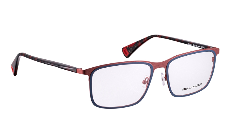 BELLINGER SPRINT-7 Brillestel (Form: Firkantet - Farve: Rød)