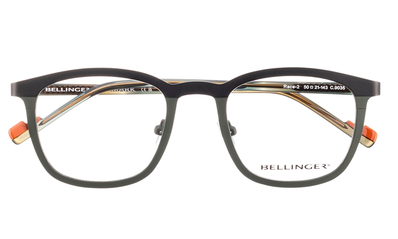 BELLINGER RACE-2 Brillestel (Form: Panto - Farve: Sort)