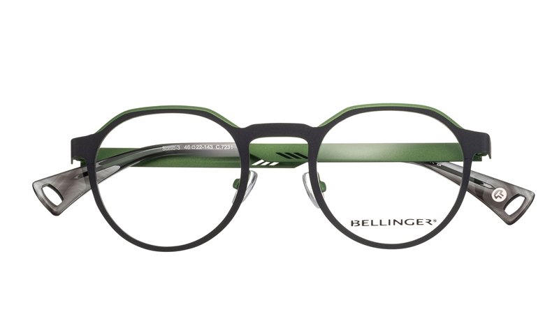 BELLINGER SONIC-3 Brillestel (Form: Panto - Farve: Grå)