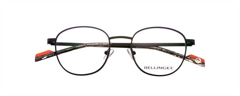 BELLINGER OUTLINE-5 Brillestel (Form: Panto - Farve: Sort)