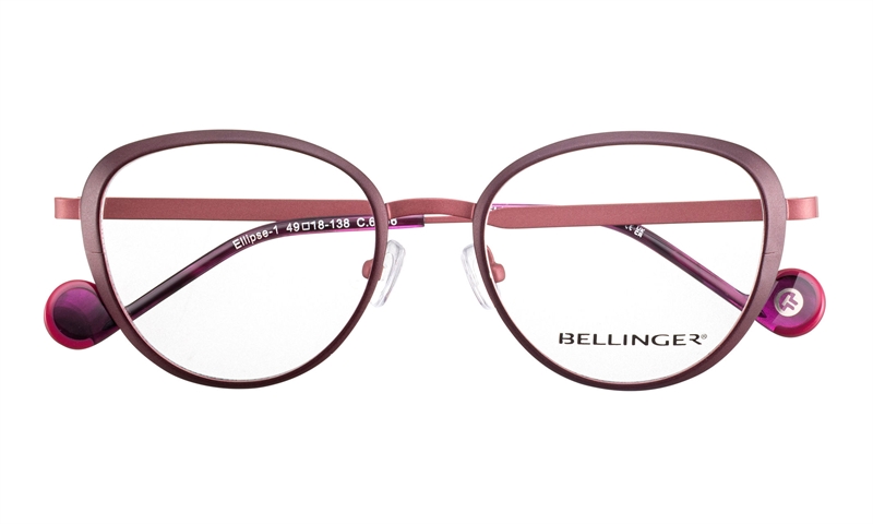 BELLINGER ELLIPSE-1 Brillestel (Form: Cat Eye - Farve: Rød)
