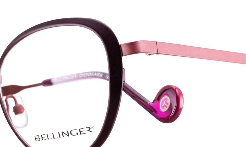 BELLINGER ELLIPSE-1 Brillestel (Form: Cat Eye - Farve: Rød)