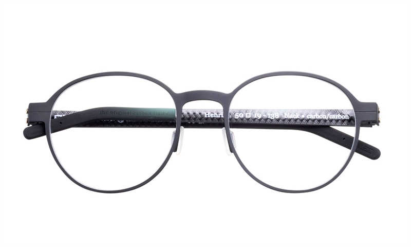 BLAC HENRIK Brillestel (Form: Rund - Farve: Sort)