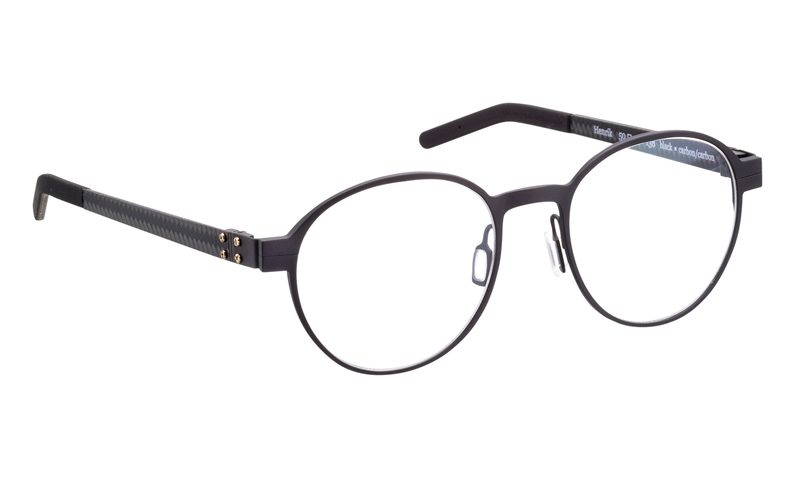 BLAC HENRIK Brillestel (Form: Rund - Farve: Sort)