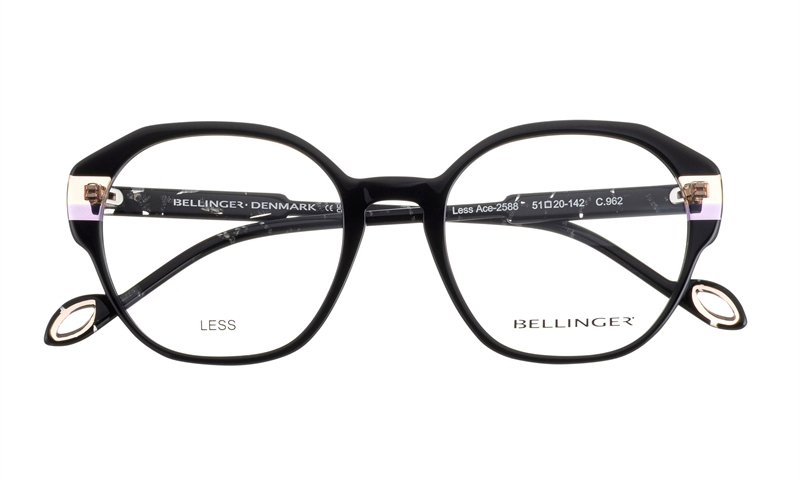 BELLINGER LESS-ACE-2588 Brillestel (Form: Cat Eye - Farve: Sort)