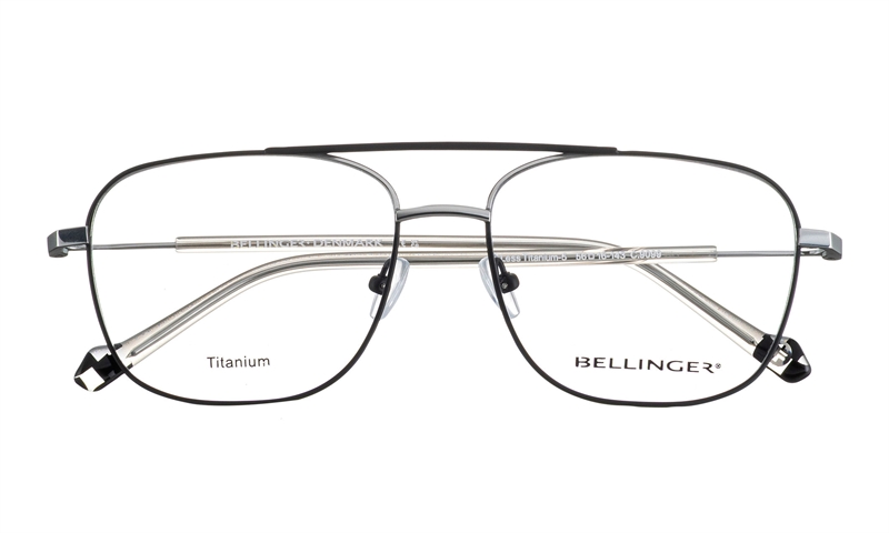 BELLINGER LESS-TITANIUM-5 Brillestel (Form: Firkantet - Farve: Sort)