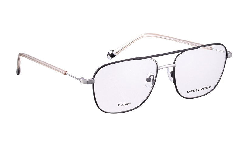 BELLINGER LESS-TITANIUM-5 Brillestel (Form: Firkantet - Farve: Sort)