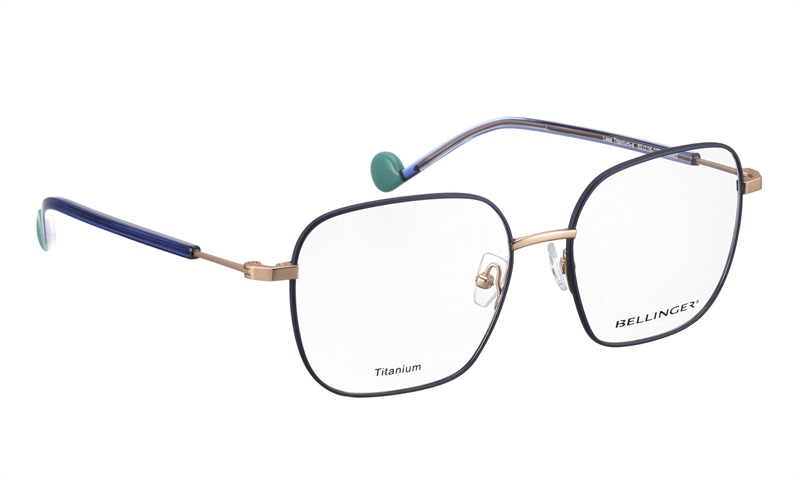 BELLINGER LESS-TITANIUM-4 Brillestel (Form: Firkantet - Farve: Blå)