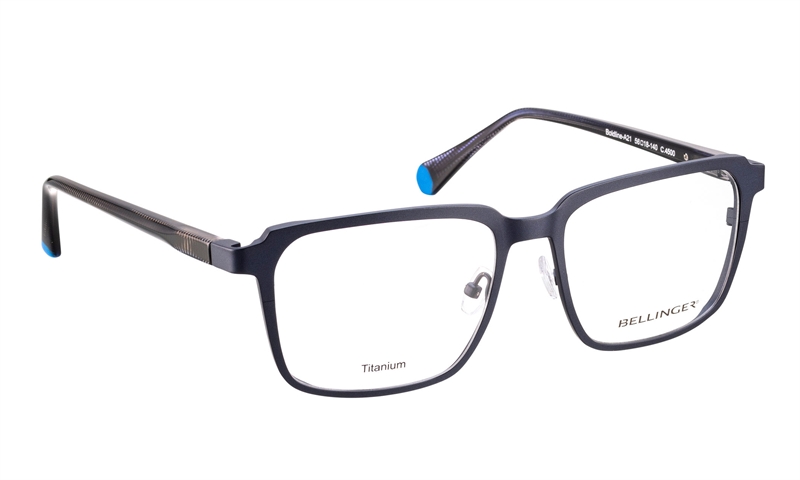 BELLINGER BOLDLINE-A21 Brillestel (Form: Firkantet - Farve: Blå)