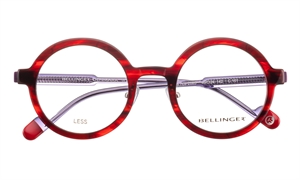 BELLINGER LESS-ACE-2685 Brillestel (Form: Rund - Farve: Rød)