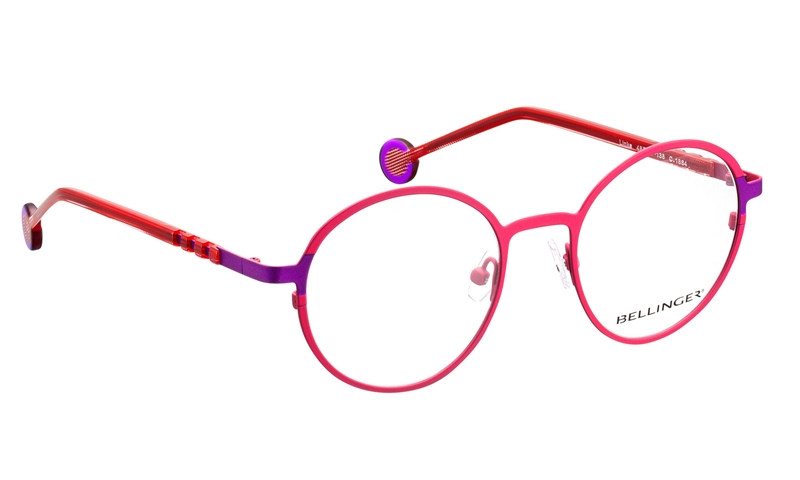 BELLINGER LINKS Brillestel (Form: Rund - Farve: Pink)