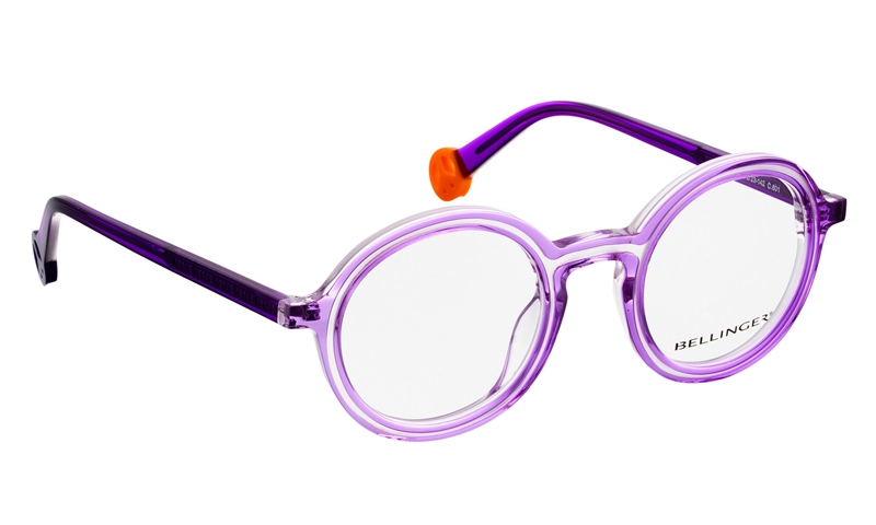 BELLINGER PEACE-2 Brillestel (Form: Rund - Farve: Lilla)