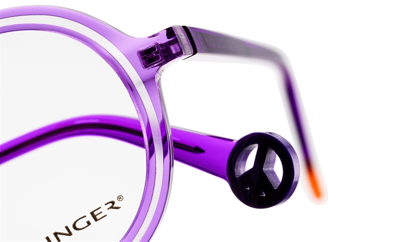 BELLINGER PEACE-2 Brillestel (Form: Rund - Farve: Lilla)