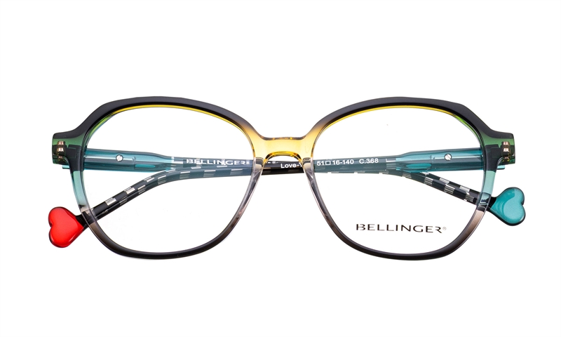 BELLINGER LOVE-YOU Brillestel (Form: Summerbird - Farve: Grøn)