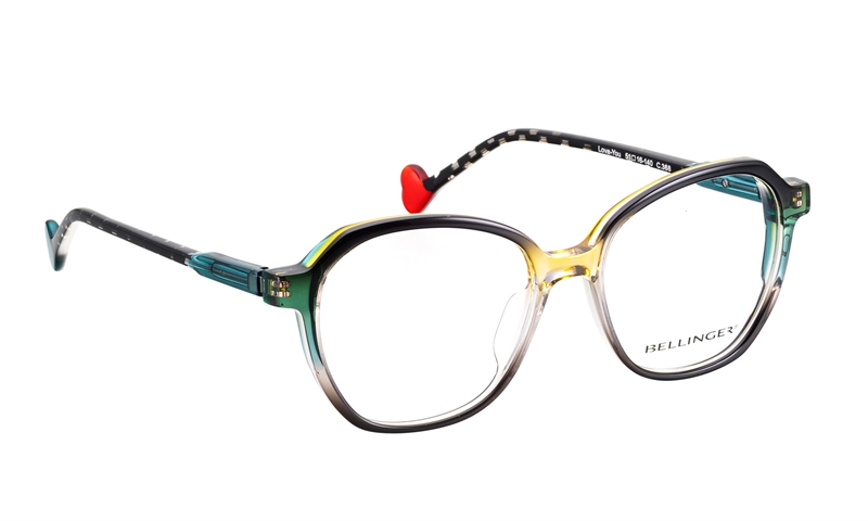 BELLINGER LOVE-YOU Brillestel (Form: Summerbird - Farve: Grøn)